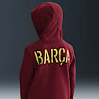 FC Barcelona Club Fourth Big Kids' (Boys') Nike Soccer Full-Zip Hoodie