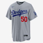 Mookie Betts Los Angeles Dodgers Men's Nike MLB Stadium Jersey - Grey