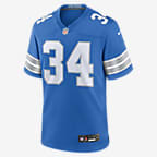 Alex Anzalone Detroit Lions Men's Nike NFL Game Football Jersey - Blue