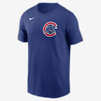 Playera Nike de la MLB para hombre Chicago Cubs Fuse Wordmark