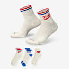 Nike Everyday Plus Ankle Socks (3 Pairs) - Multi-Colour