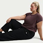 Pantalones de dobladillo abierto ligeros de tiro medio para mujer Nike Sportswear Chill Knit (talla grande)