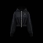 Sudadera con gorro holgada cropped de cierre completo para mujer Nike Sportswear Phoenix Fleece