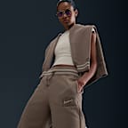 Pants de tiro alto y piernas anchas estampados para mujer Nike Sportswear Phoenix Fleece