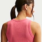 Playera de tirantes de tela de canalé ajustada para mujer Nike Sportswear