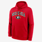Georgia Arch Men's Nike College Pullover Hoodie - Red