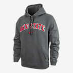 Ohio State Club Fleece Men's Nike College Hoodie - Carbon Heather