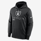 Las Vegas Raiders Men’s Nike Therma NFL Pullover Hoodie - Black