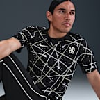 Ανδρική ποδοσφαιρική κοντομάνικη μπλούζα προθέρμανσης Nike Dri-FIT Τσέλσι Academy Pro