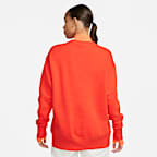 Sudadera oversized de cuello redondo de tejido Fleece para mujer Nike Sportswear Phoenix