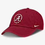 Alabama Natural Club Men's Nike College Adjustable Hat - Team Crimson