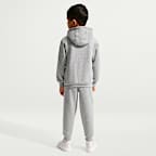 Conjunto de dos piezas de sudadera con gorro para niños talla pequeña Nike Full-Zip Club Set