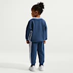 나이키 리틀키즈 프렌치 테리 컬러블록 투피스 크루 세트