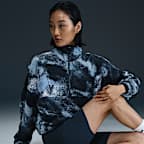 ナイキ ワン ウィメンズ Therma-FIT オーバーサイズド 1/2ジップ フリース プリント トップ