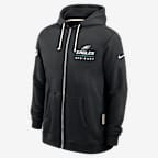 Philadelphia Eagles Utility Player Sideline Men's Nike Dri-FIT NFL Full-Zip Hoodie - Black