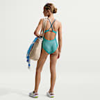 Traje de baño de una pieza con espalda en forma de U para niña talla grande Nike Swim