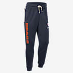 Pants Nike Dri-FIT de la NFL de pierna entallada para hombre Chicago Bears Ground Game Sideline - Azul marino