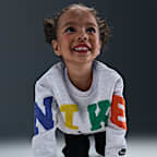 Sudadera de cuello redondo de tejido Fleece Chenille infantil Nike Club