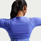 Nike Pro Women's Dri-FIT Cropped Long-Sleeve Top