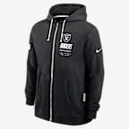 Las Vegas Raiders Sideline Standard Issue Men's Nike Dri-FIT NFL Full-Zip Hoodie - Black