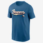 Milwaukee Brewers City Connect Wordmark Men's Nike MLB T-Shirt - Blue