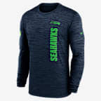 Seattle Seahawks Sideline Velocity Men's Nike Dri-FIT NFL Long-Sleeve T-Shirt - Navy