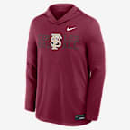 Florida State Dugout Men's Nike Dri-FIT College Long-Sleeve Hooded Top - Garnet