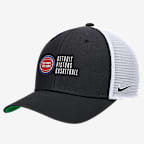 Detroit Pistons 2024/25 Rise Icon Edition Nike NBA Trucker Cap - Black