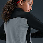 Långärmad fotbollsträningströja Nike Academy Dri-FIT med kvartslång dragkedja för ungdom