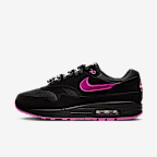 Nike Air Max 1 Premium Men's Shoes - Black/University Red/Playful Pink