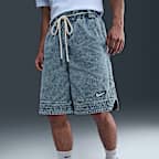 Short de basket en denim Nike 25 cm pour homme