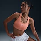 Bra deportivo con almohadillas para mujer Nike Swoosh Medium Support