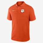 Clemson Primetime Victory Primary Logo Men's Nike Dri-FIT College Polo - Orange