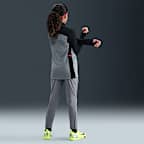 Långärmad fotbollsträningströja Nike Academy Dri-FIT med kvartslång dragkedja för ungdom