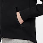 Sudadera con gorro de cierre completo para niñas talla grande Nike Sportswear Tech Fleece