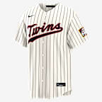 Royce Lewis Minnesota Twins 2026 MLB at Field of Dreams Men's Nike MLB Stadium Jersey - Cream