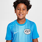 Maglia da calcio replica a manica corta Nike Dri-FIT Australia 2025/26 Stadium per ragazzo/a – Goalkeeper