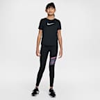 Nike Pro Girls' Dri-FIT Mid-Rise Leggings