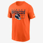 Denver Broncos Helmet Essential Men's Nike NFL T-Shirt - Orange