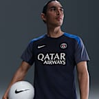 Paris Saint-Germain Strike Nike Dri-FIT Kısa Kollu Erkek Futbol Üstü