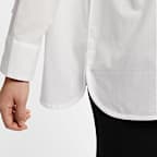 ナイキ スポーツウェア チル ポプリン ウィメンズ ルーズ ロングスリーブ ボタンアップ トップ