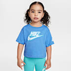 Nike Flow-Ral Toddler Boxy Graphic T-Shirt - Blue Beyond