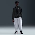 Nike Solo Swoosh Fleece-Kapuzenjacke mit durchgehendem Reißverschluss (Herren)