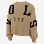 Sudadera de cuello redondo sin cierre universitaria Nike para mujer Tennessee Phoenix 2-Hit