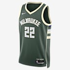 Milwaukee Bucks Icon Edition 2022/23 Men's Nike Dri-FIT NBA Swingman Jersey - Fir