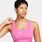 Vadderad sport-BH Nike Swoosh med mediumstöd för kvinnor