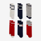 Calcetas retro para niños talla pequeña (6 pares) Nike Dri-FIT