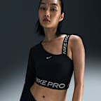 Nike Pro Shine Women's Dri-FIT Asymmetrical Cropped Top