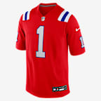 Jersey Nike de la NFL Game para hombre A.J. Brown New England Patriots - Rojo