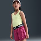 Shorts Dri-FIT para niña talla grande Nike Pro Fleece